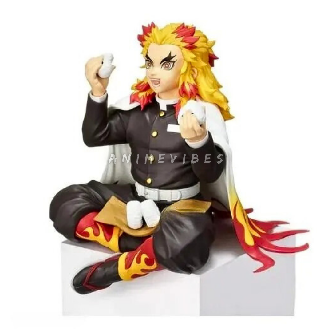 Rengoku Eating Riceballs Action Figure | 15 cm | Flame-Fueled Feast π₯π