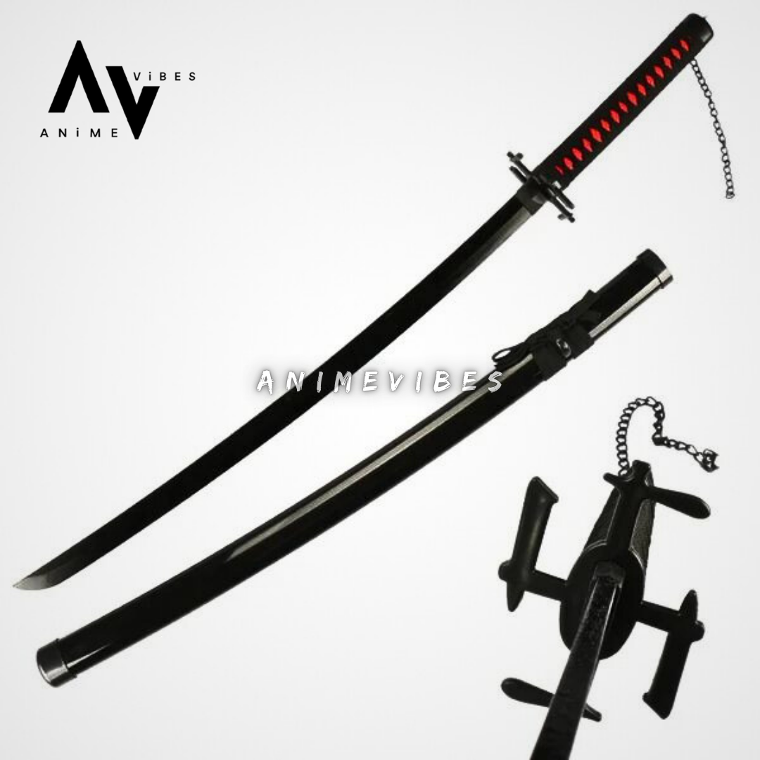 Bleach Kurosaki Ichigo Zangetsu Blade Katana Model B for Cosplay Wooden | 105 Cms Soul Reaper's Edge