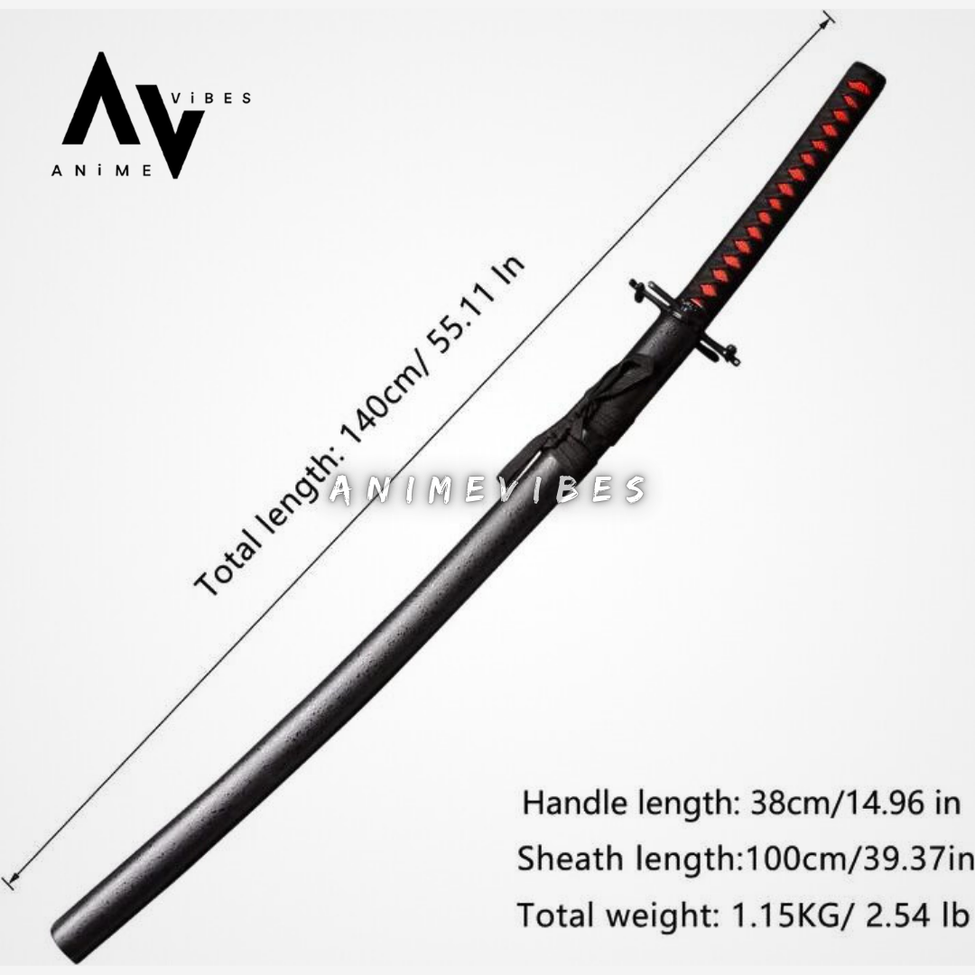 Bleach Kurosaki Ichigo Zangetsu Blade Katana Model B for Cosplay Wooden | 105 Cms Soul Reaper's Edge
