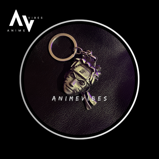 Naruto Face Silver Metal Keychain – The Shinobi's Mark