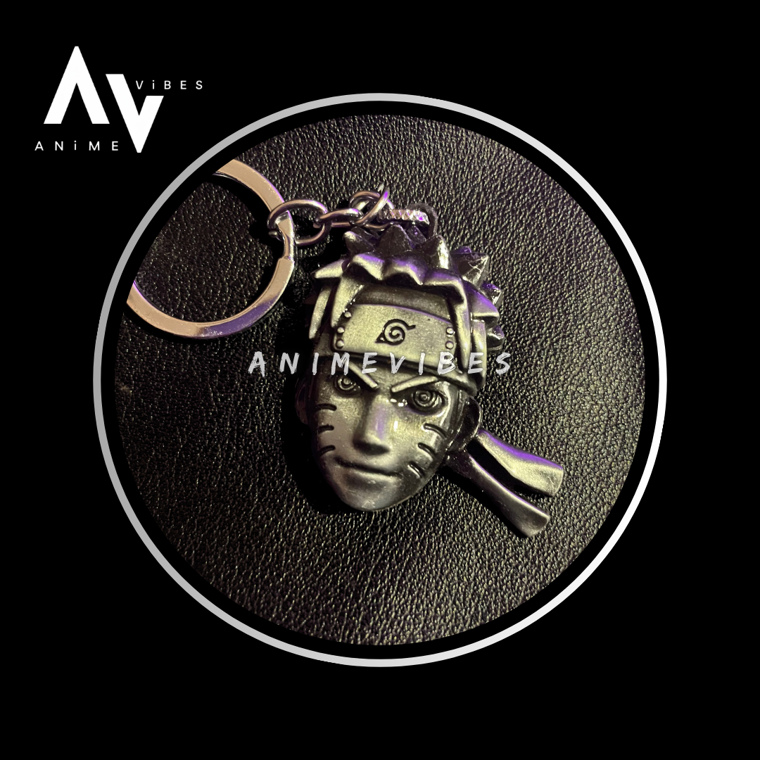 Naruto Face Silver Metal Keychain – The Shinobi's Mark