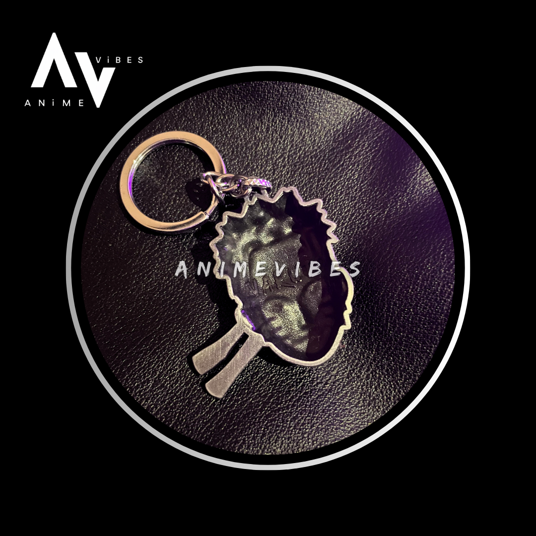 Naruto Face Silver Metal Keychain – The Shinobi's Mark