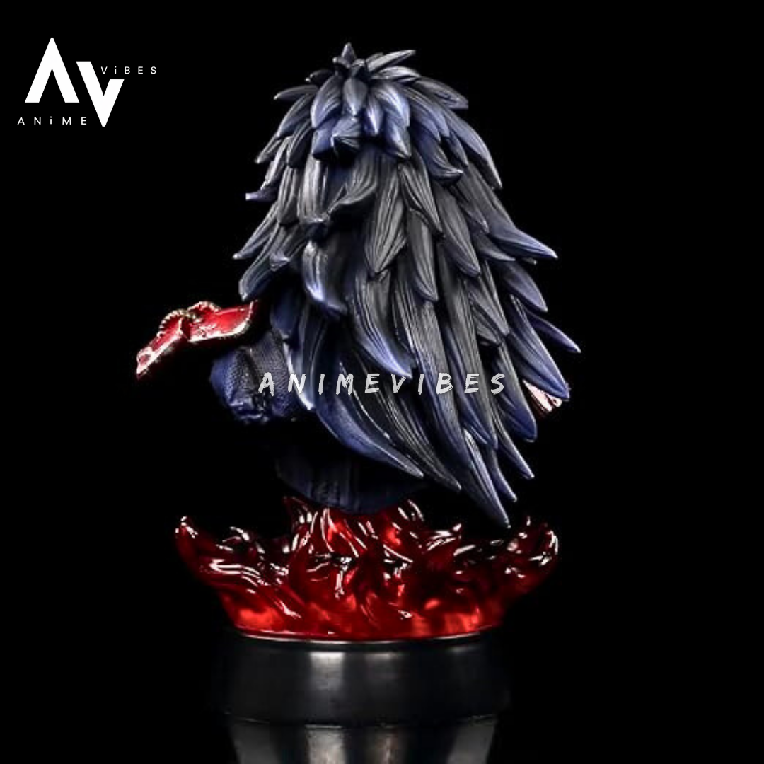 Uchiha Madara Head Bust With Flame Action Figure | 16 Cm | The Eternal Visionary