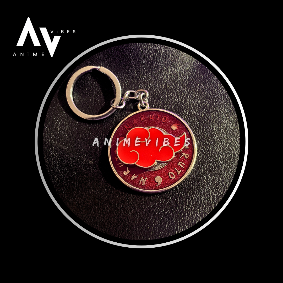 Akatsuki Cloud Rotating Metal Keychain – Embrace the Rogue Aura