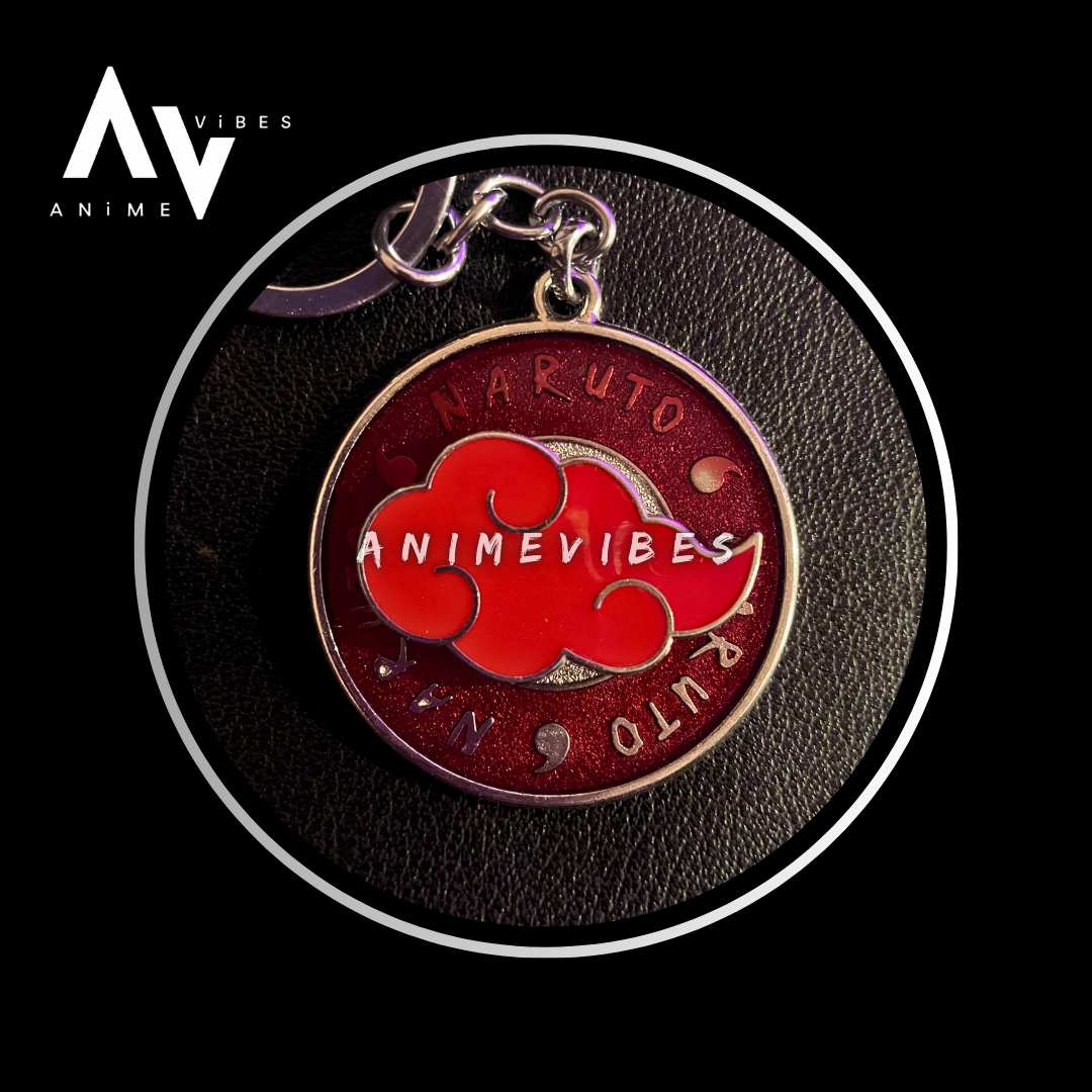 Akatsuki Cloud Rotating Metal Keychain – Embrace the Rogue Aura