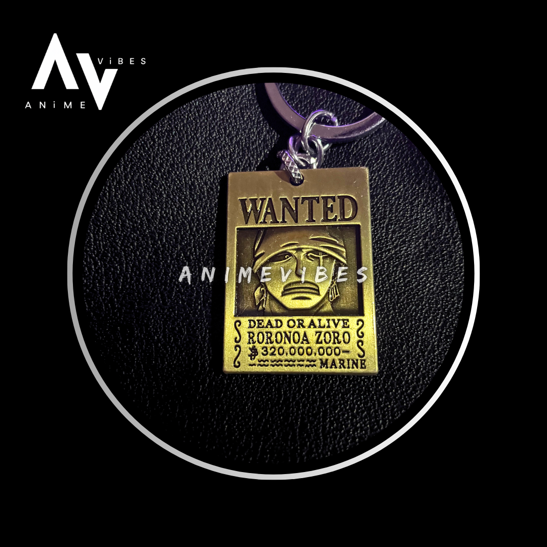 Zoro Wanted Metal Keychain – The Pirate Hunter’s Legacy