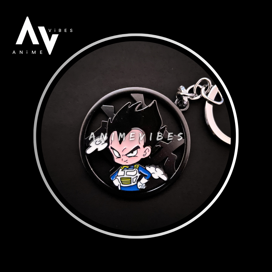 Vegeta Rotating Metal Keychain – Prince of Saiyans