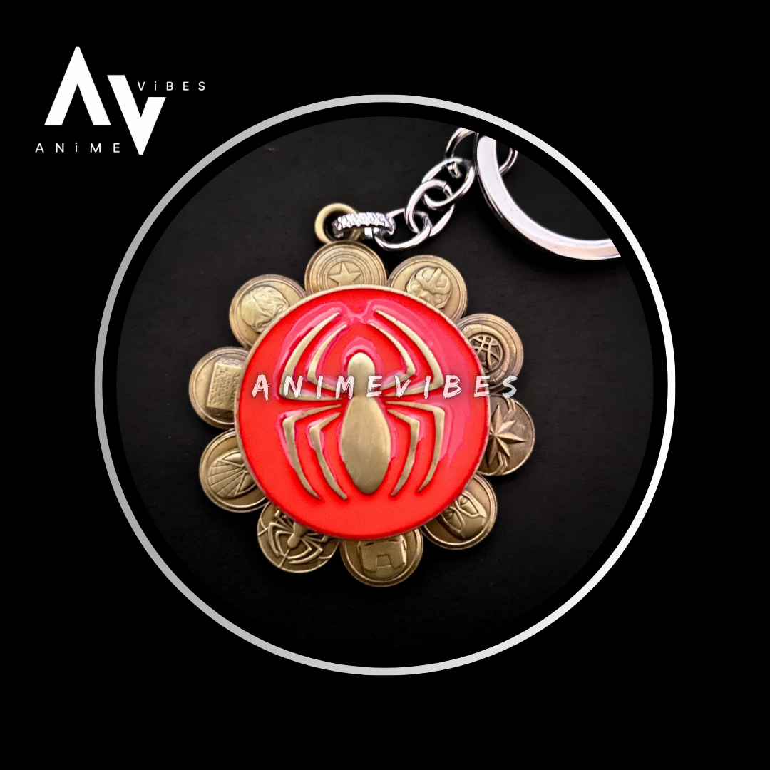 Spider-Man Rotating Metal Keychain – Web-Slinging Style