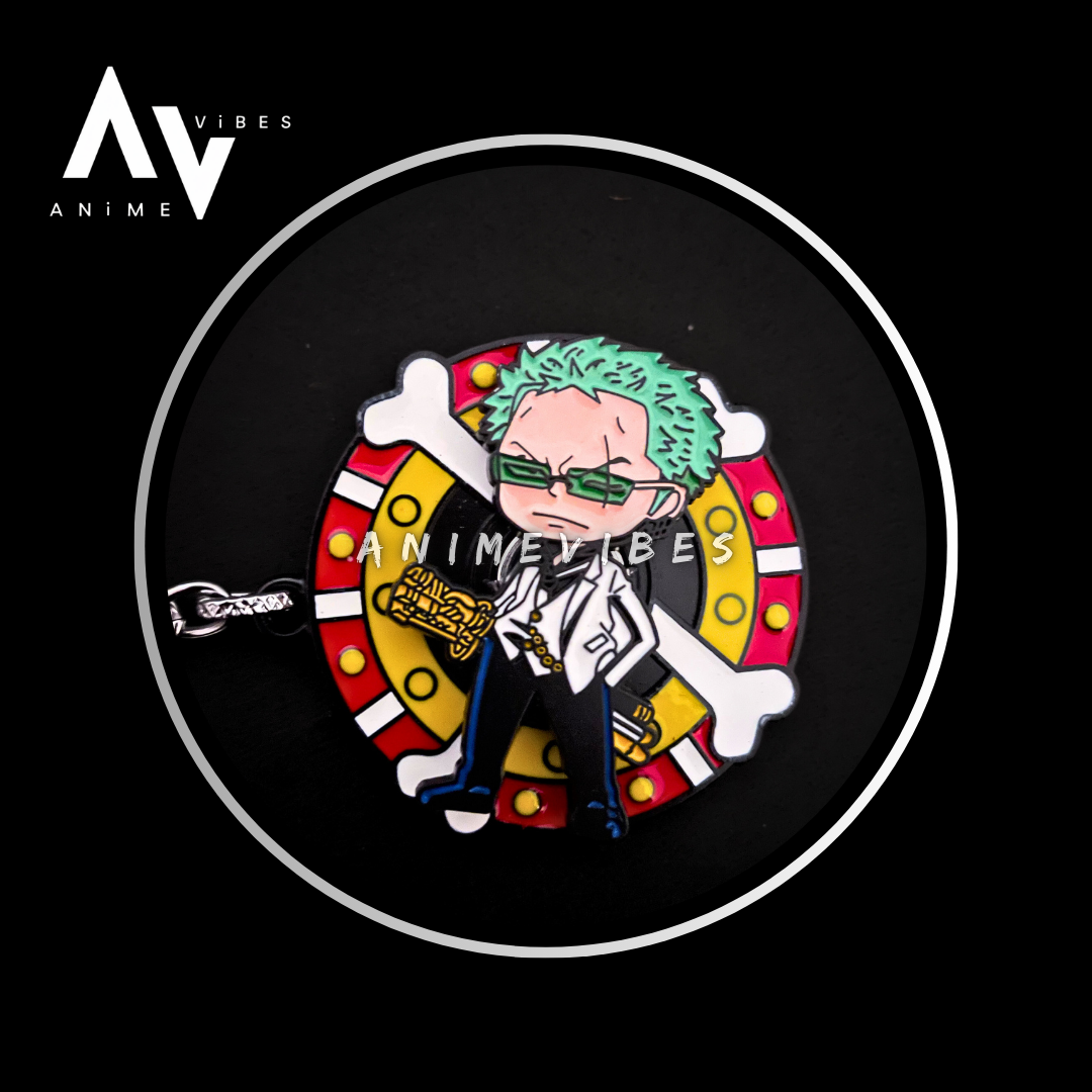 Zoro Cool Rotating Metal Keychain – The Swordsman’s Legacy