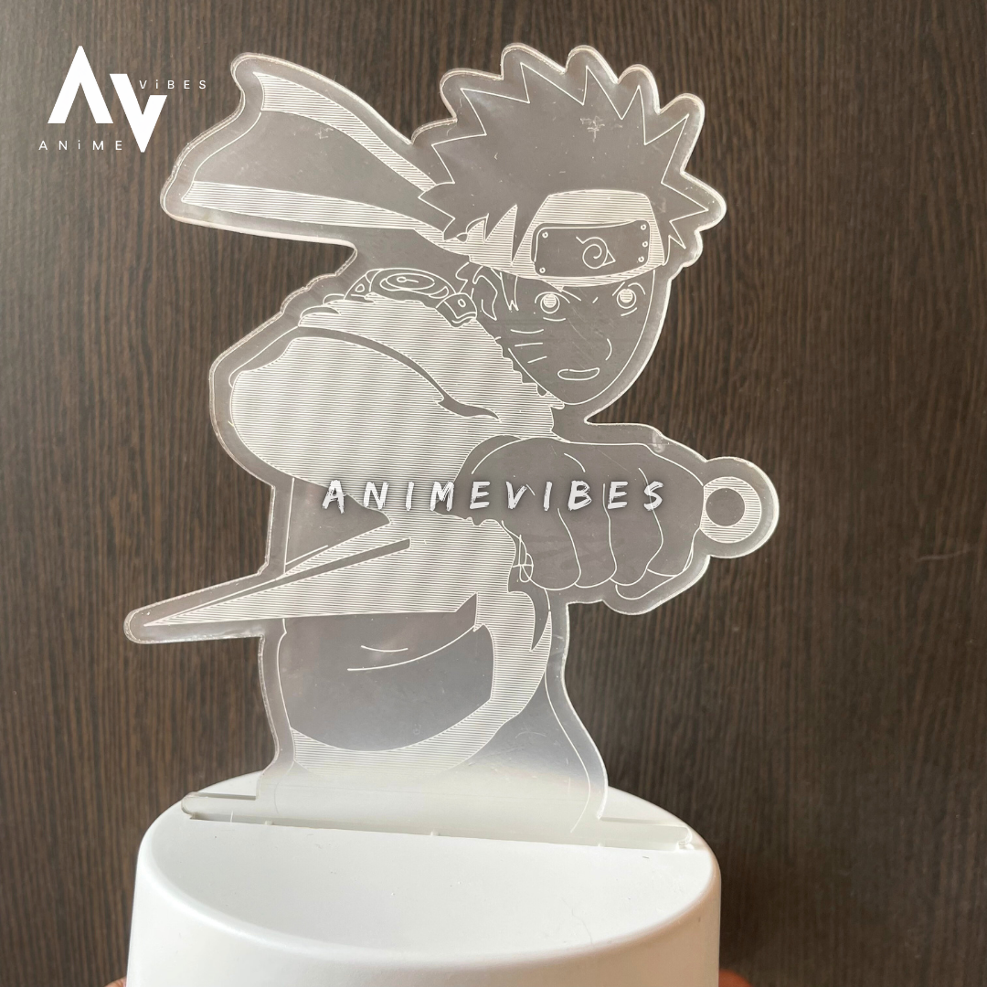 Naruto Holding Kunai - Acrylic LED Lamp | Illuminating the Way of the Ninja