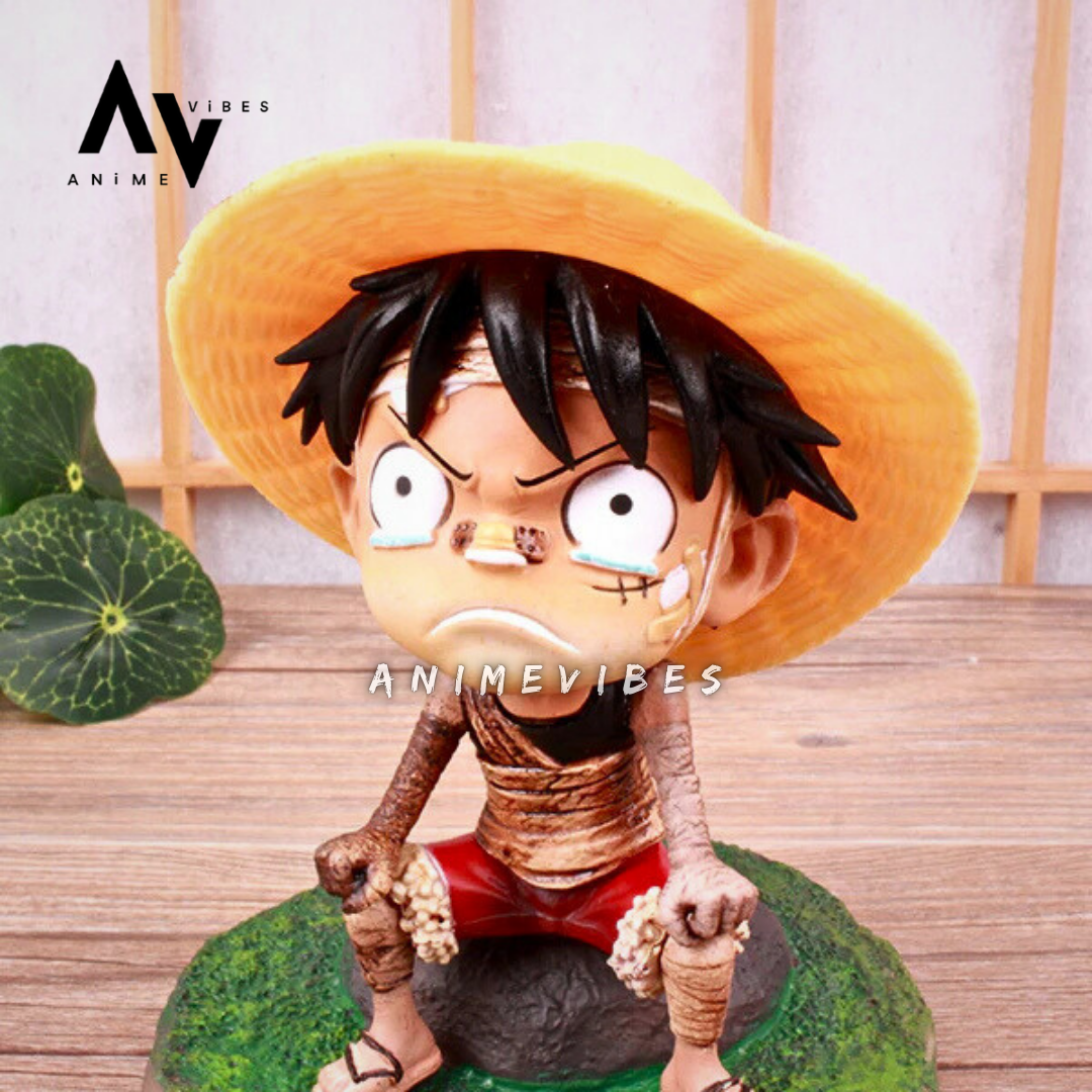 Straw Hat Kid Luffy Bandaged Action Figure | 12 CM | Resilient Spirit