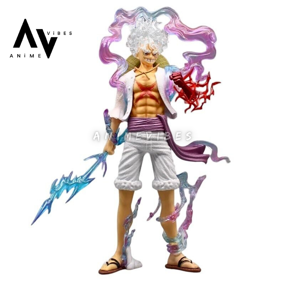 Gear 5 Luffy Standing Premium Action Figure | 34 CM | Joy of a Warrior ⚡️