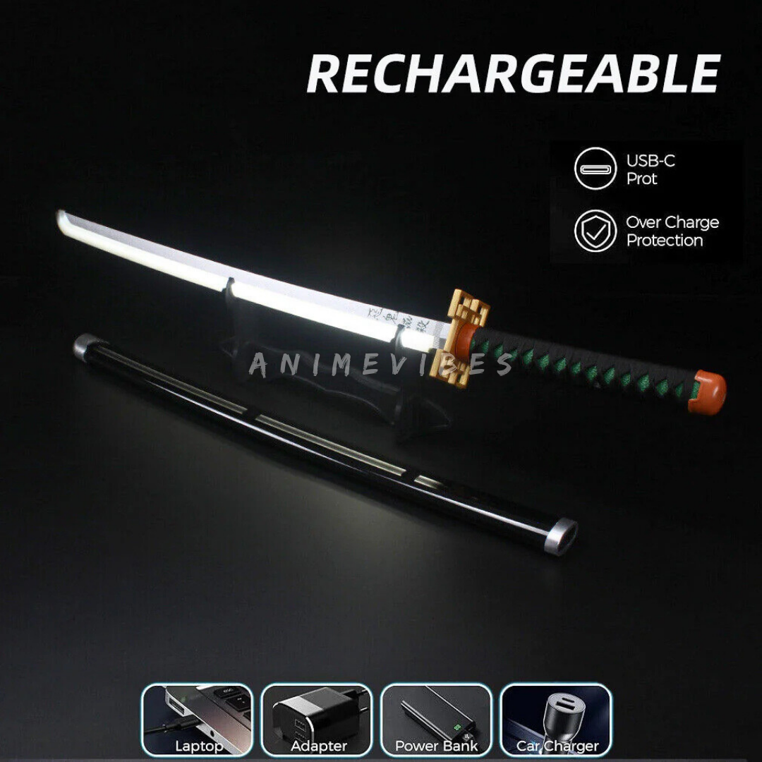 Muichiro-Inspired Mist Katana LED | 108 CM | Serenity in the Storm