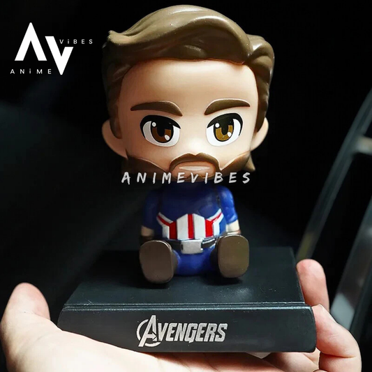 Bobble Captain America Unmasked 12 cm | The Hero Behind the Shield