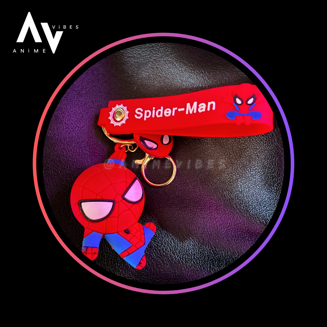 Spiderman rubber keycahin
