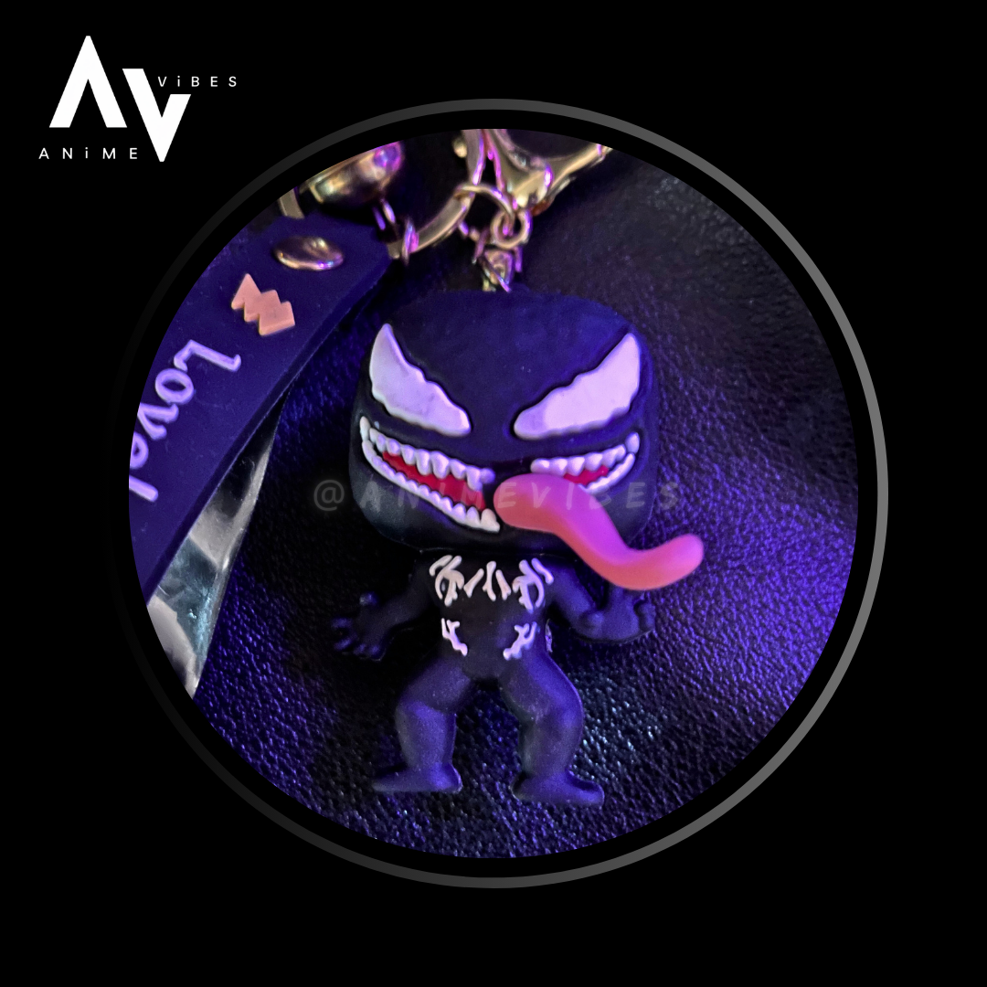 Venom rubber keychain