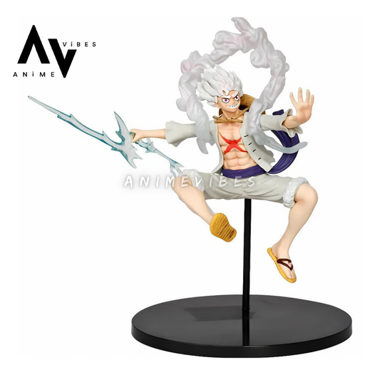 Gear 5 Luffy Jumps Action Figure | 21 CM | The Joyful Warrior ⚡🏴☠️