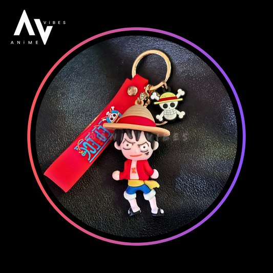 Luffy rubber keychain