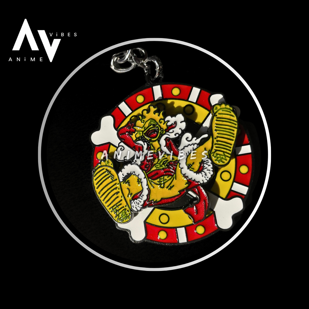 Luffy Laughing Gear 5 Rotating Metal Keychain | Joy of the Pirate King