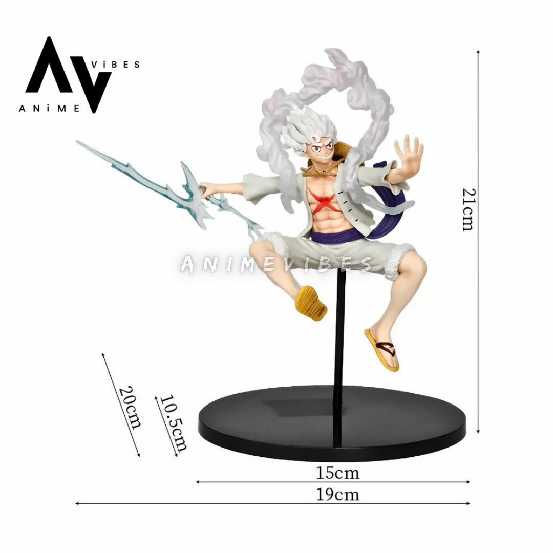 Gear 5 Luffy Jumps Action Figure | 21 CM | The Joyful Warrior ⚡🏴☠️