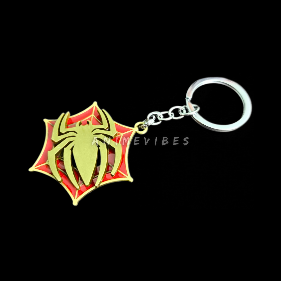 Web of Power | Rotating Spider Keychain (Golden)