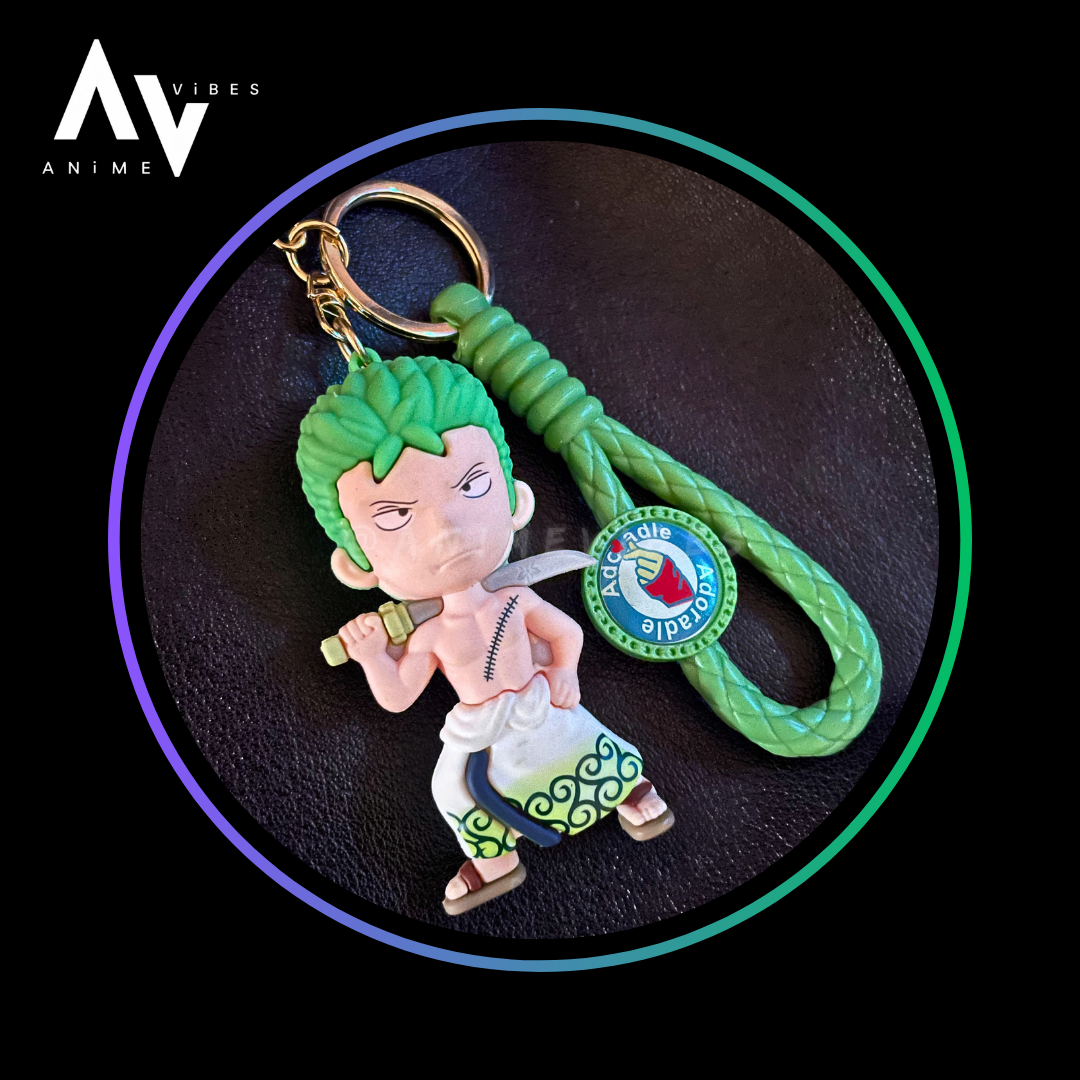 Zoro rubber keychain