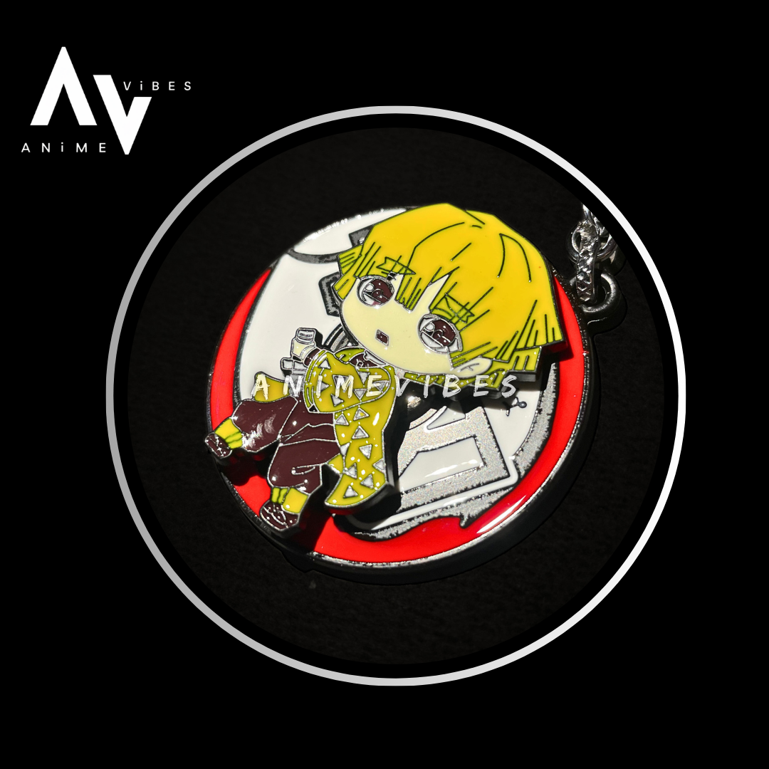 Zenitsu Rotating Keychain – Thunder Breathing Spirit