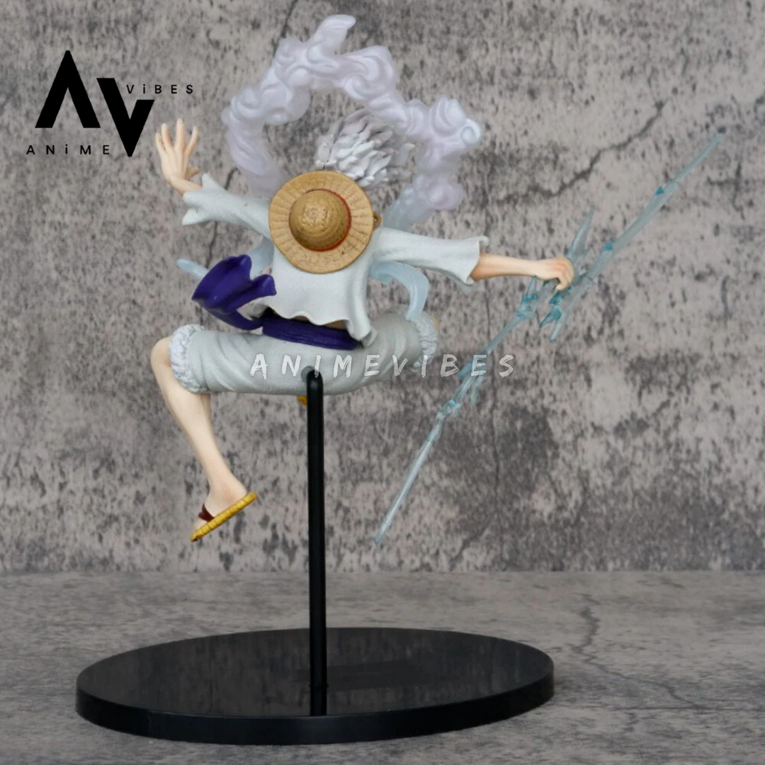 Gear 5 Luffy Jumps Action Figure | 21 CM | The Joyful Warrior ⚡🏴☠️