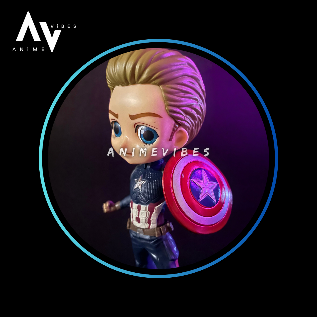 Shield of Justice | Captain America Q-posket Figure (Unmasked) | 16 cm