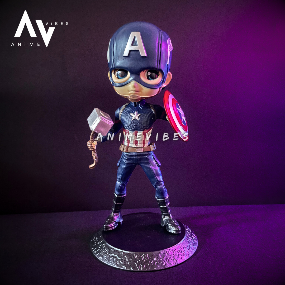 Captain America Q-posket Figure (Masked) | Defender of Freedom | 16 cm