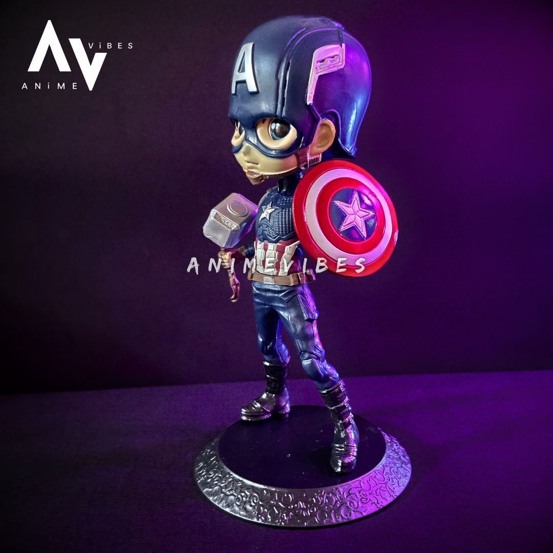 Captain America Q-posket Figure (Masked) | Defender of Freedom | 16 cm