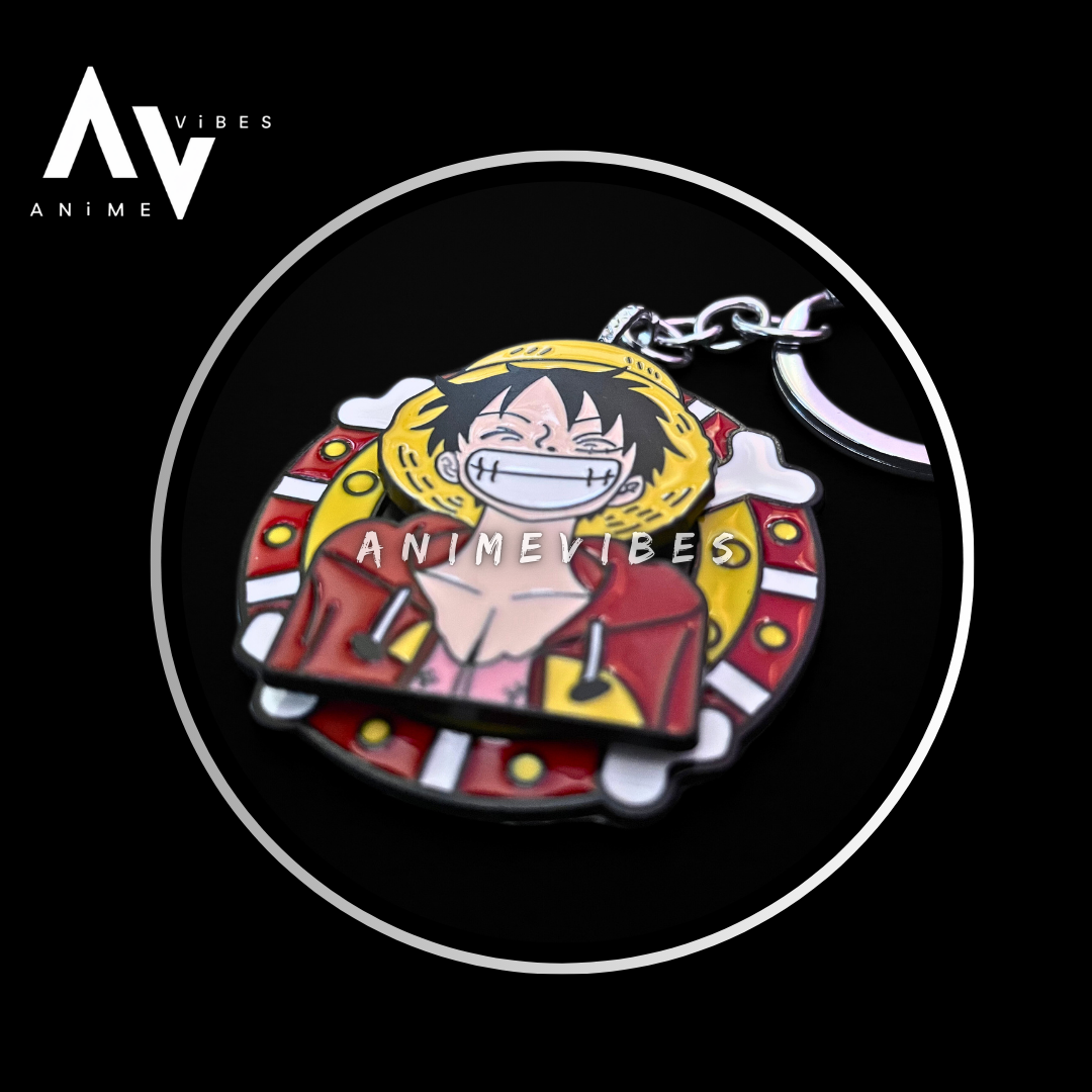 Luffy Smiling Rotating Keychain – The Spirit of a True Pirate