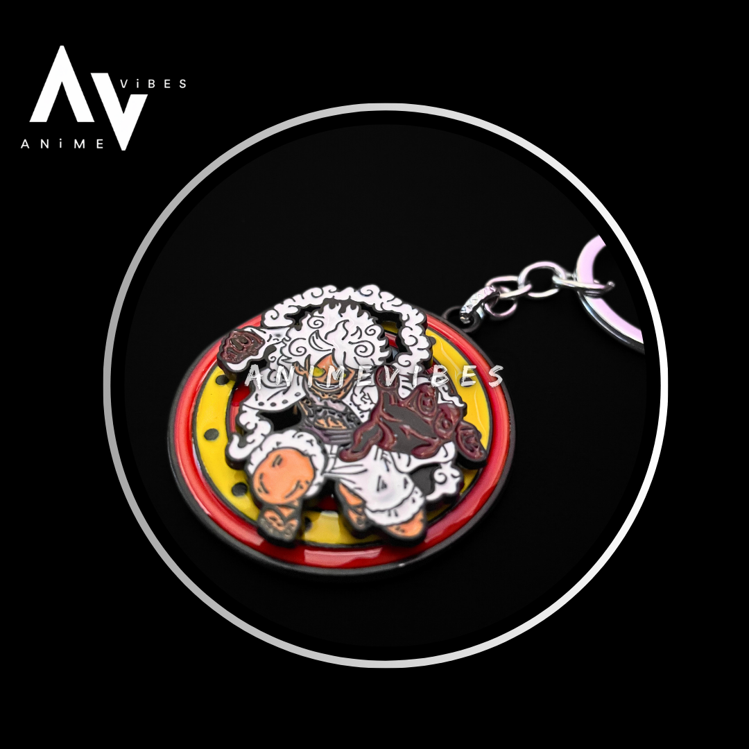 Luffy Gear 5 Punching Rotating Keychain β Unleash the Power
