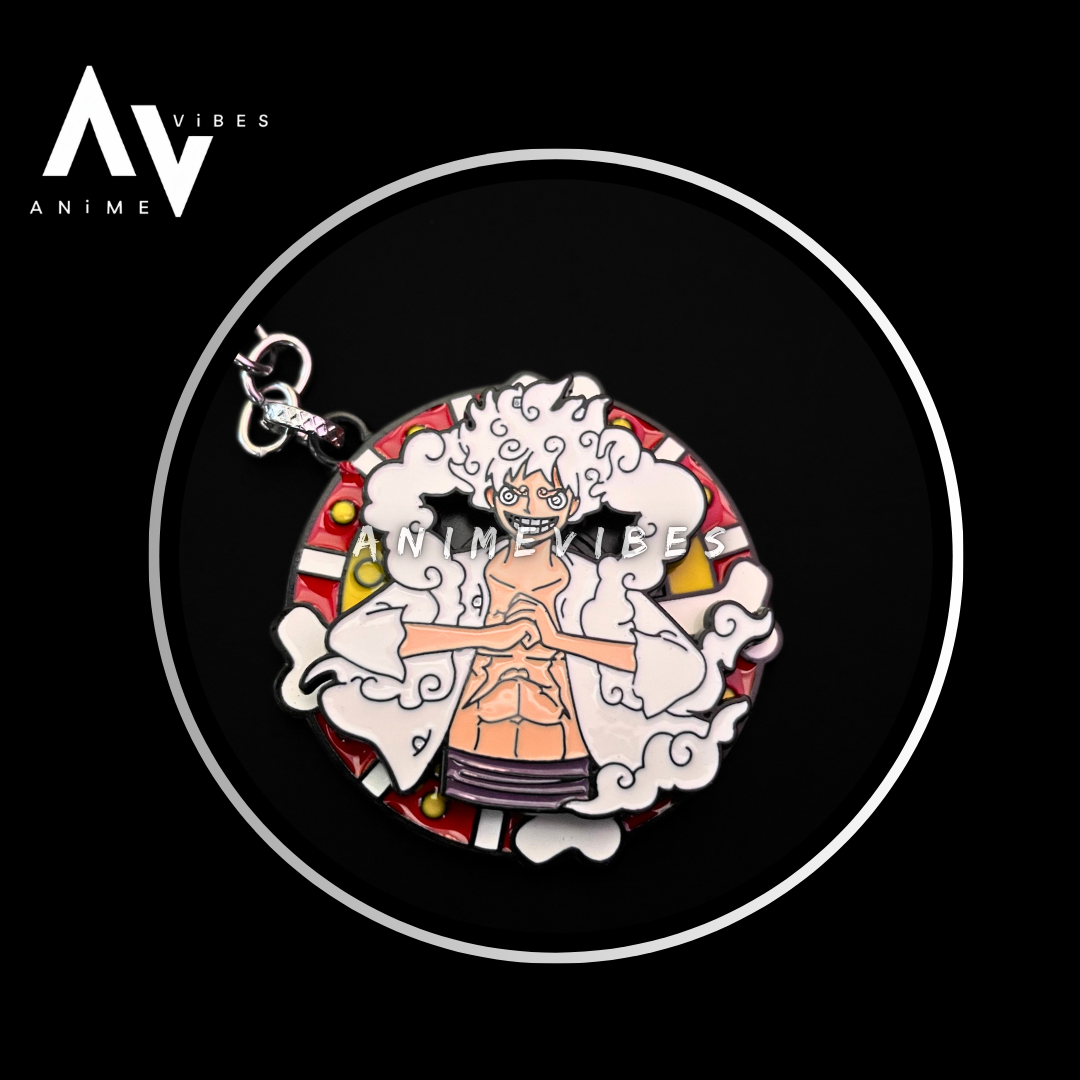 Luffy Gear 5 Rotating Keychain β Embrace the Power