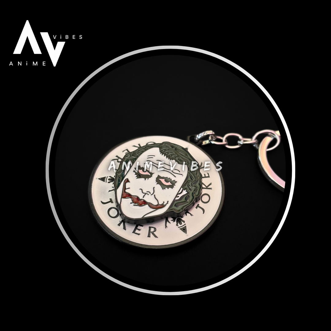 Joker Face Rotating Keychain – Embrace the Chaos