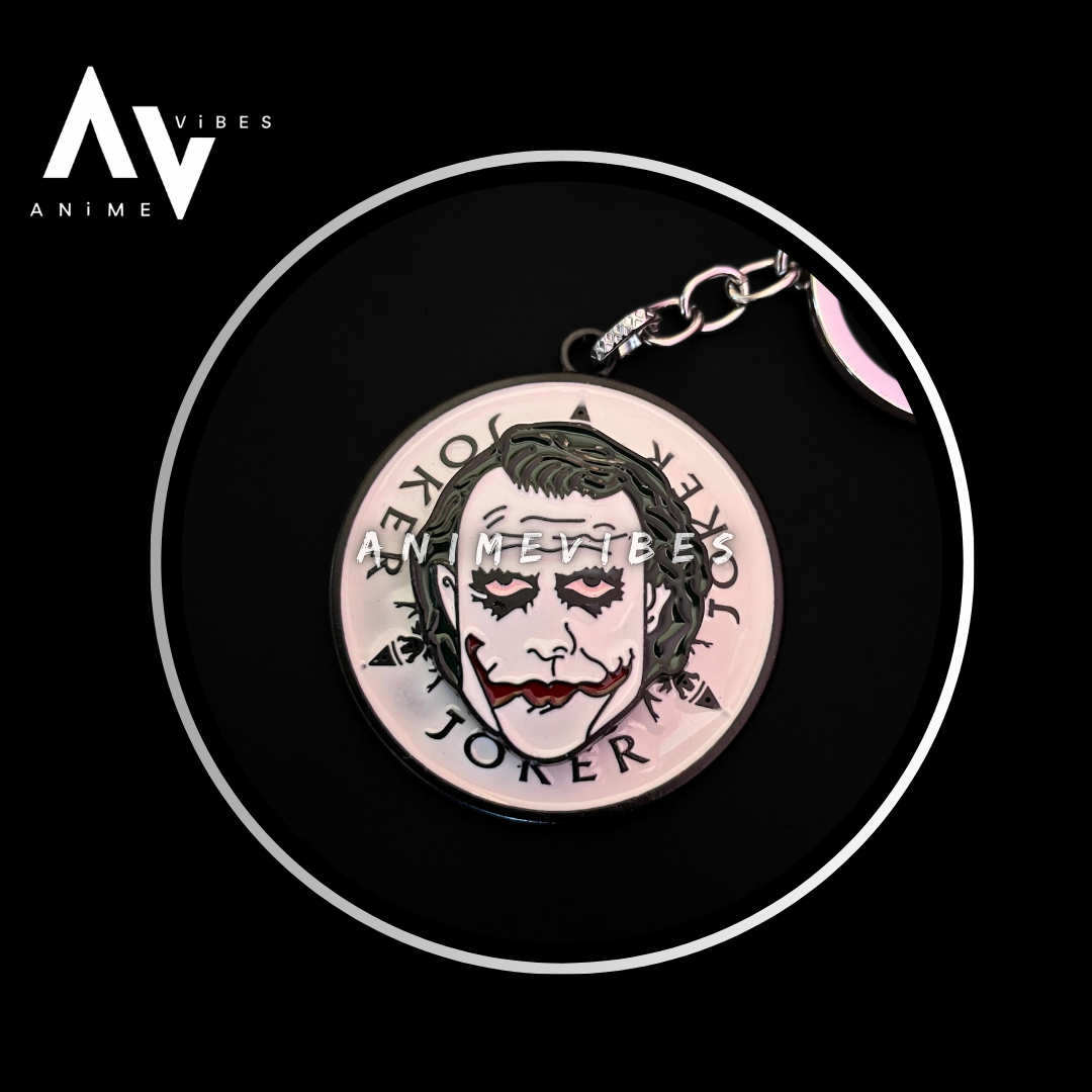 Joker Face Rotating Keychain – Embrace the Chaos