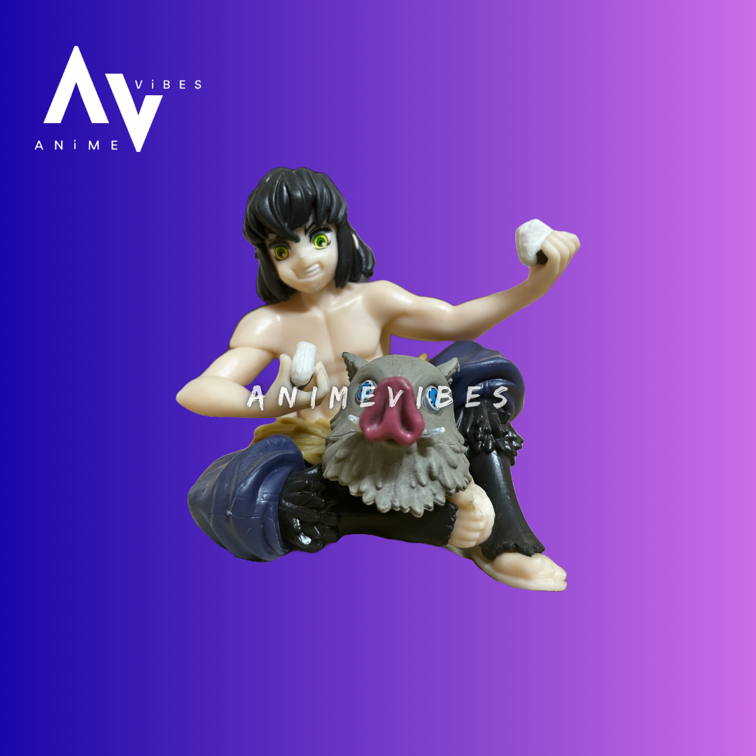 Inosuke Eating Riceballs – Devouring Delight in Miniature