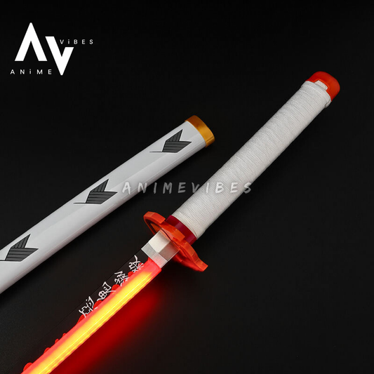 ANIME THEMED LED KATANA | Rengoku’s Flame Sword | Full Tang | USB Charging 🔥⚔️