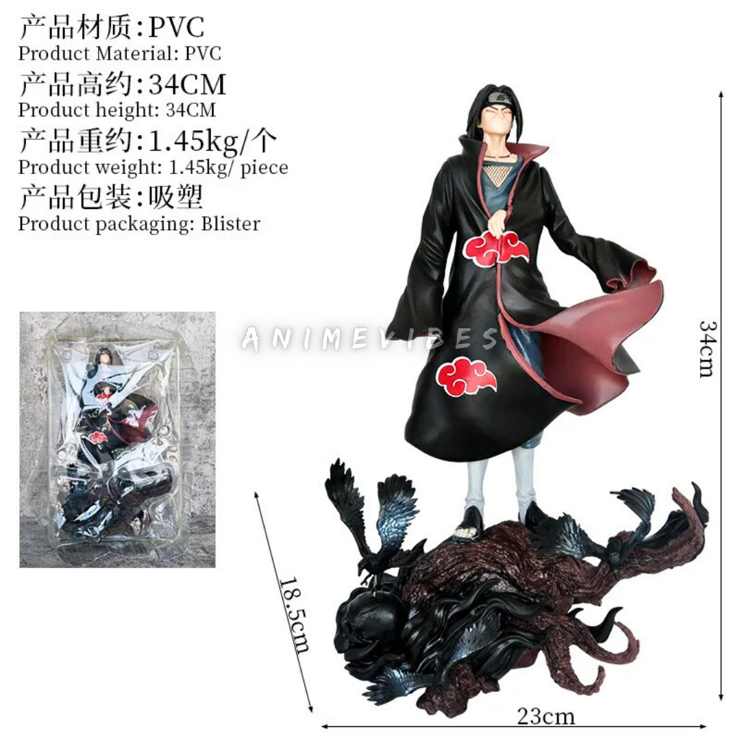 Uchiha Itachi Action Figure | 34 CM | Standing on Black Cloud ☁️🩸