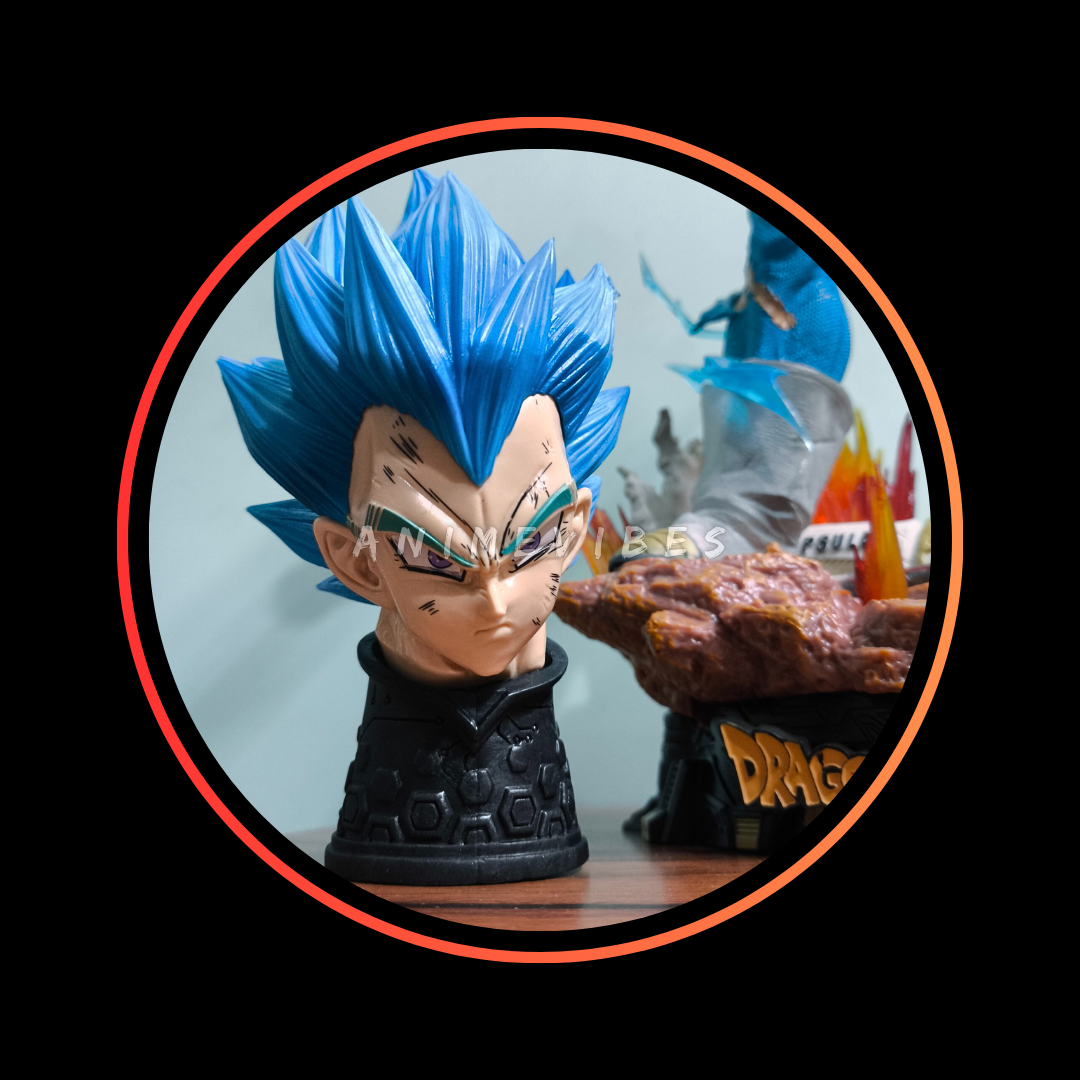Vegeta 53cm – Premium Statue with LED Base & 3 Interchangeable Faces