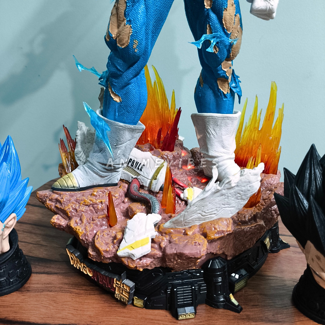 Vegeta 53cm – Premium Statue with LED Base & 3 Interchangeable Faces