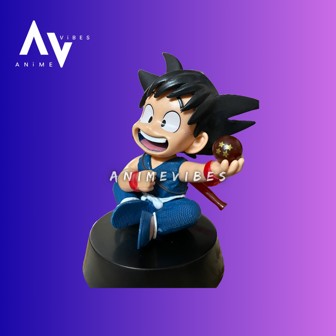 Cute Goku with Powerball – A Playful Burst of Energy