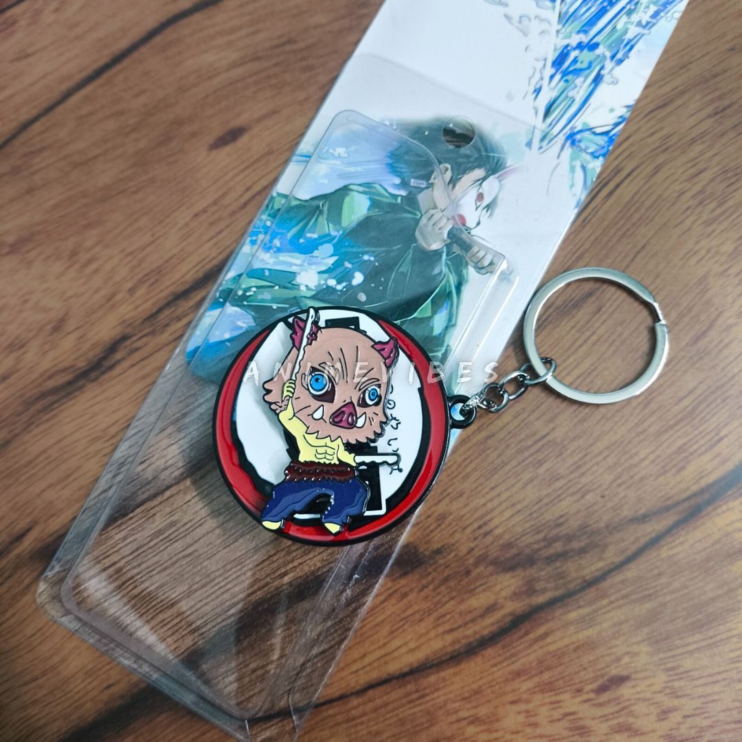 Inosuke Metal Alloy Shiny Rotating Keychain