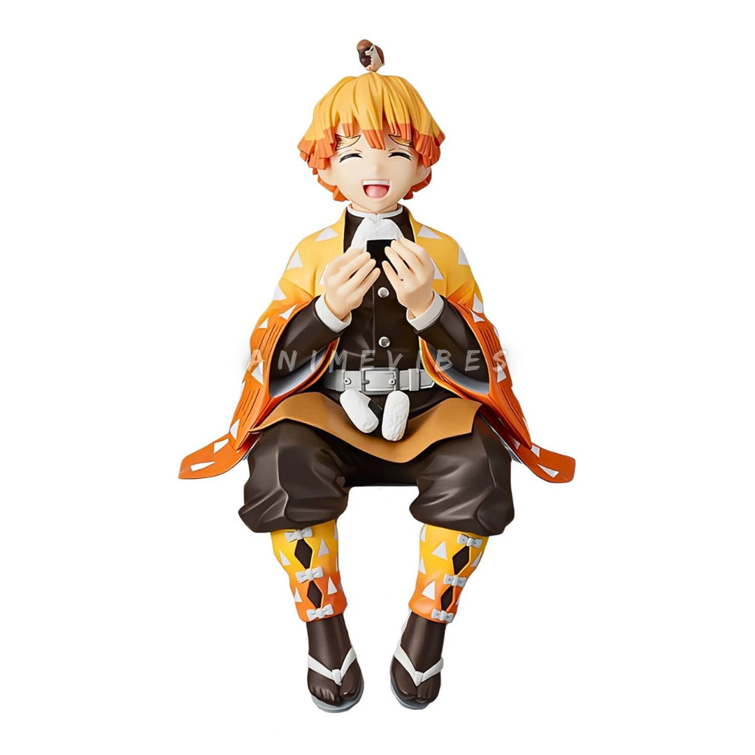Zenitsu Eating Riceballs Action Figure | 15 cm | Lightning Meets Lunch β‘π
