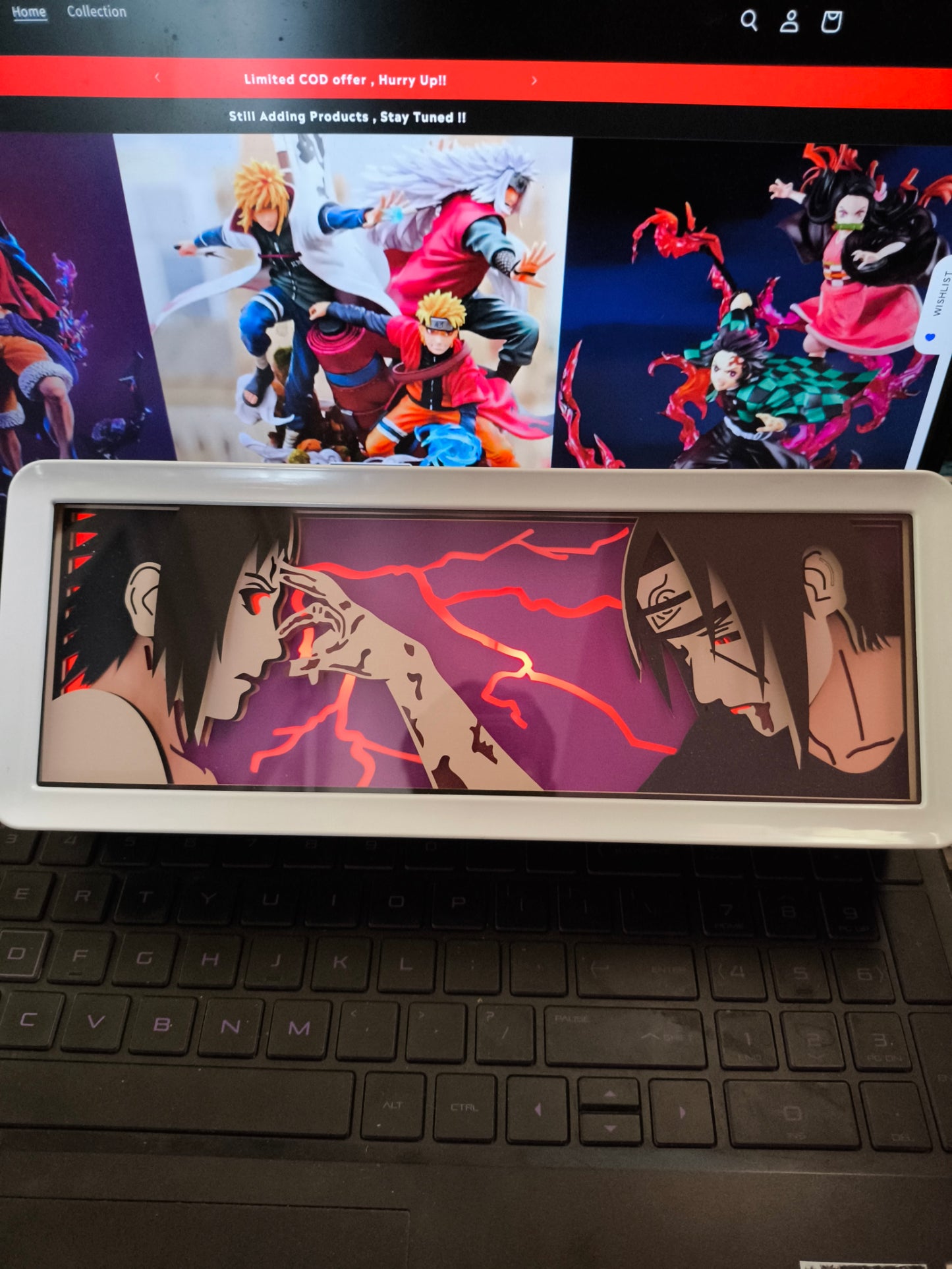 Itachi & Sasuke Iconic Scene LED Light Box | "Next Time…" 💔🌑| MULTICOLOR