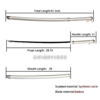 Demon Slayer Inosuke Hashibira Nichirin Wooden Katana for Cosplay | 105 Cms Wild Beast's Fury
