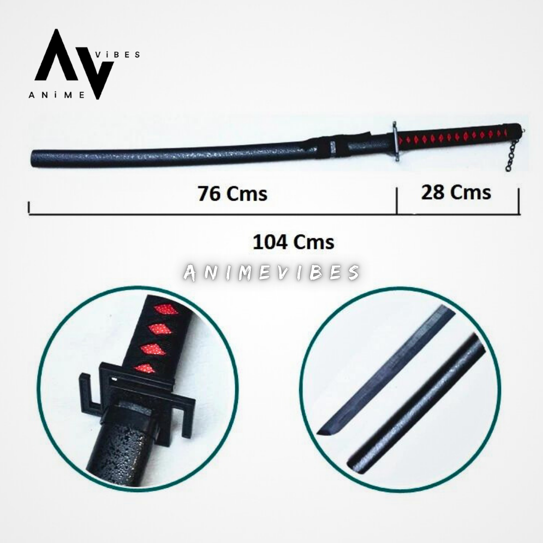 Bleach Kurosaki Ichigo Zangetsu Blade Katana for Cosplay Wooden | 105 Cms Wield the Soul Reaper's Strength