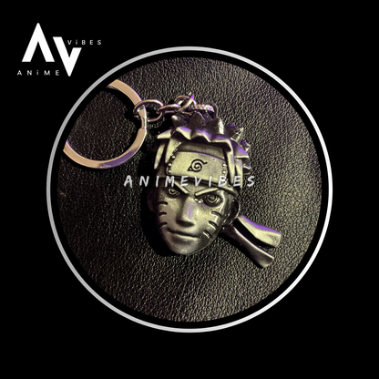 Naruto Face Silver Metal Keychain – The Shinobi's Mark