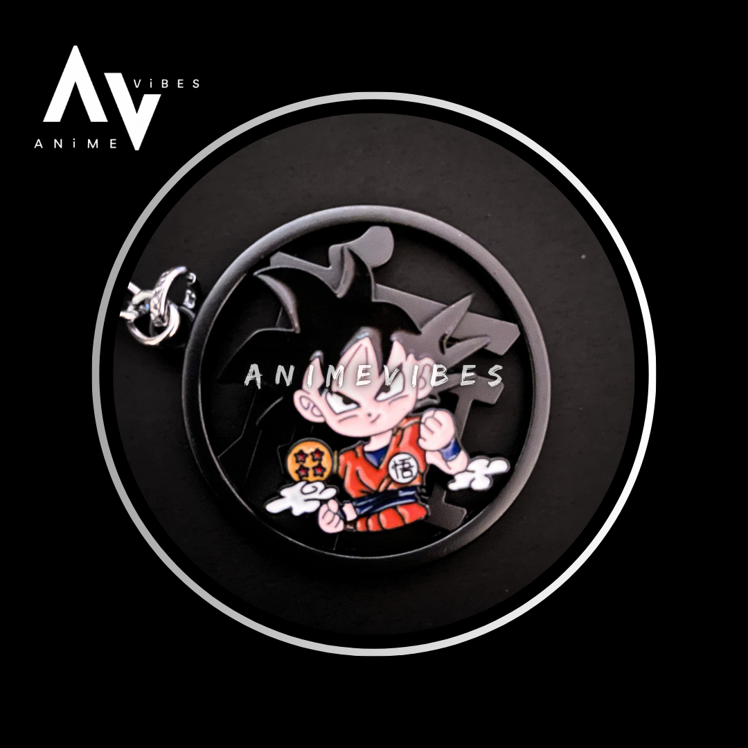 Goku Rotating Metal Keychain – Unleash Saiyan Power