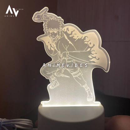 Minato Namikaze Acrylic LED Lamp | The Yellow Flash Illuminates